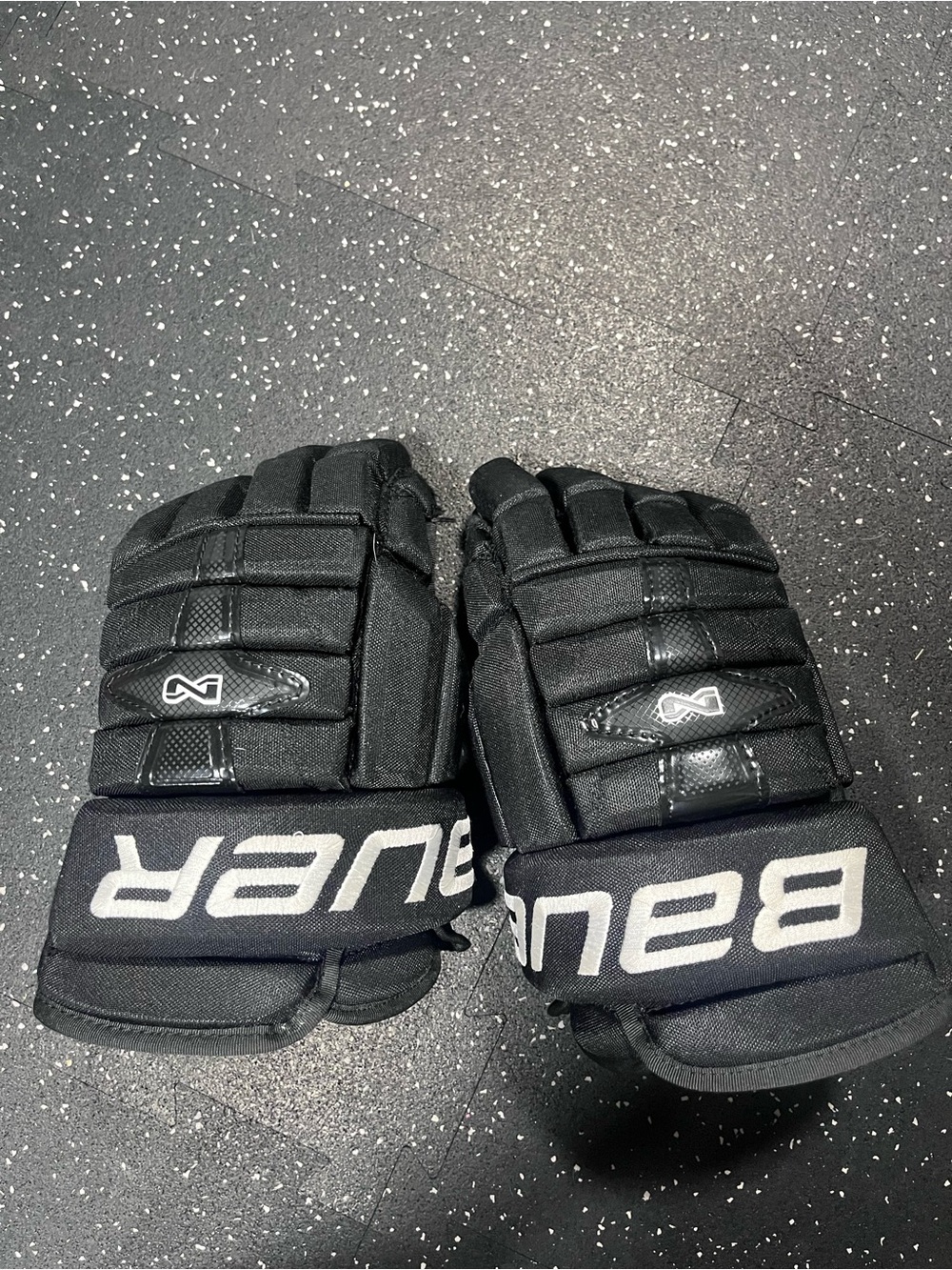 Bauer Black Protective Hockey Gloves